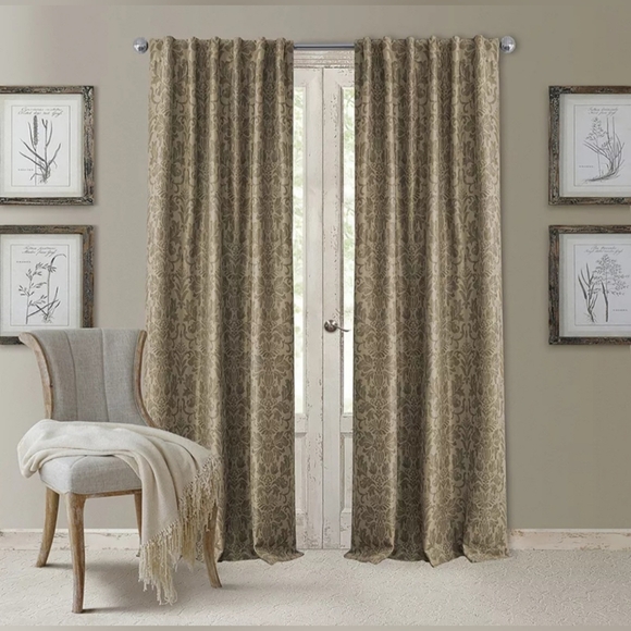 antonia panel Other - Elegant Tan Damask Curtain